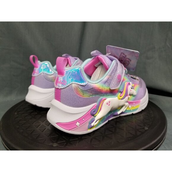 Skechers Unicorn Chaser Girls Pink White Size 2 Brand New In Box !! - Picture 8 of 11